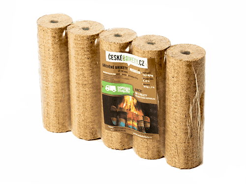 Dřevěné české brikety PREMIUM s dírou (820 kg) Dřevěné české brikety PREMIUM s dírou (820 kg)